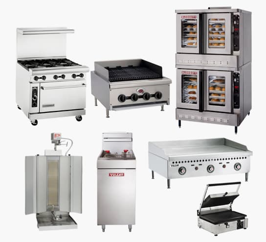 Ranges, char-broilers, convection ovens and griddles