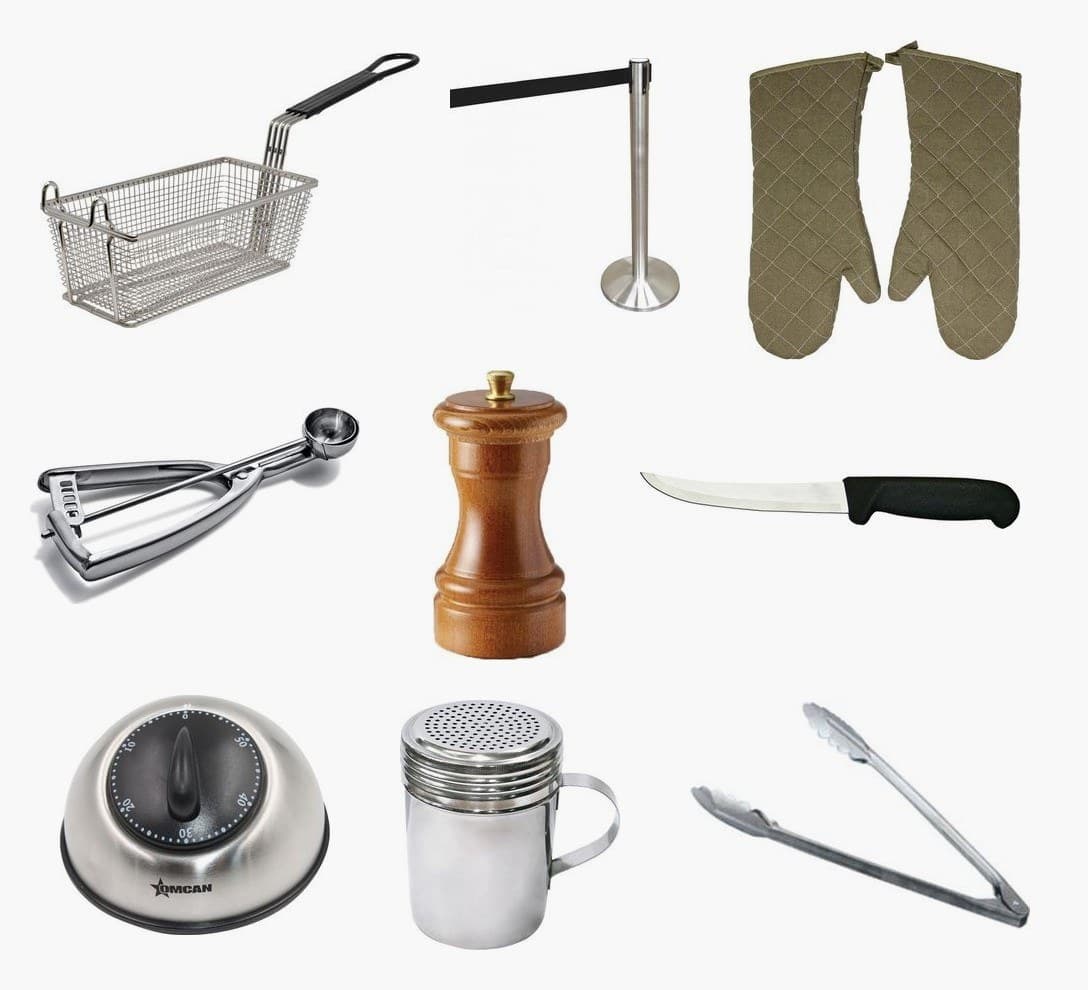 Smallwares, casters and small equipment parts
