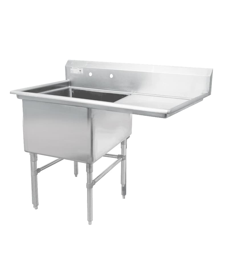 Single sink with drain board Left or Right 18"x18" & 24"X39"