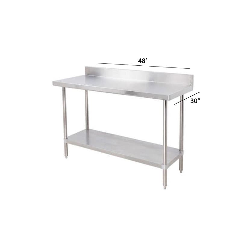 Table with backsplash 30”x48"x34"