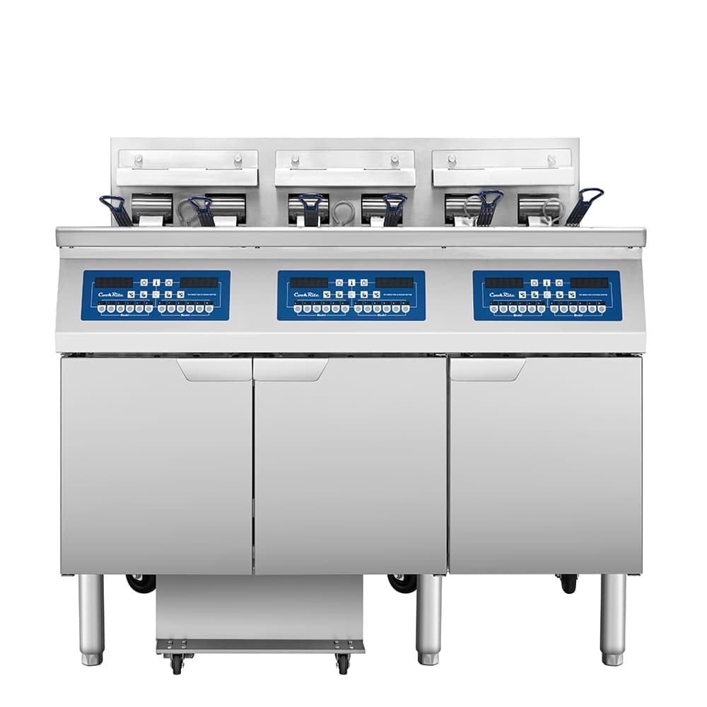 AEFF-50-3T – Batteries de friteuses électriques avec filtration intégrée