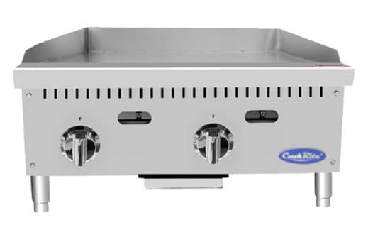 ATTG-24 — Plaque de cuisson thermostatique robuste de 24″, 50 000 BTU (plaque de 1″)