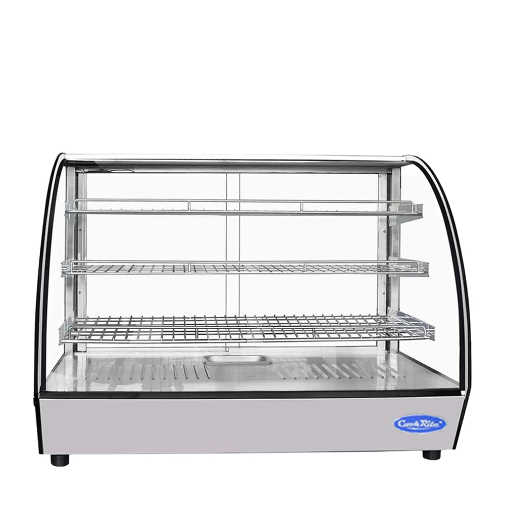 CHDC-56 — Vitrine chauffante de comptoir à verre courbé (5,6 pi³)