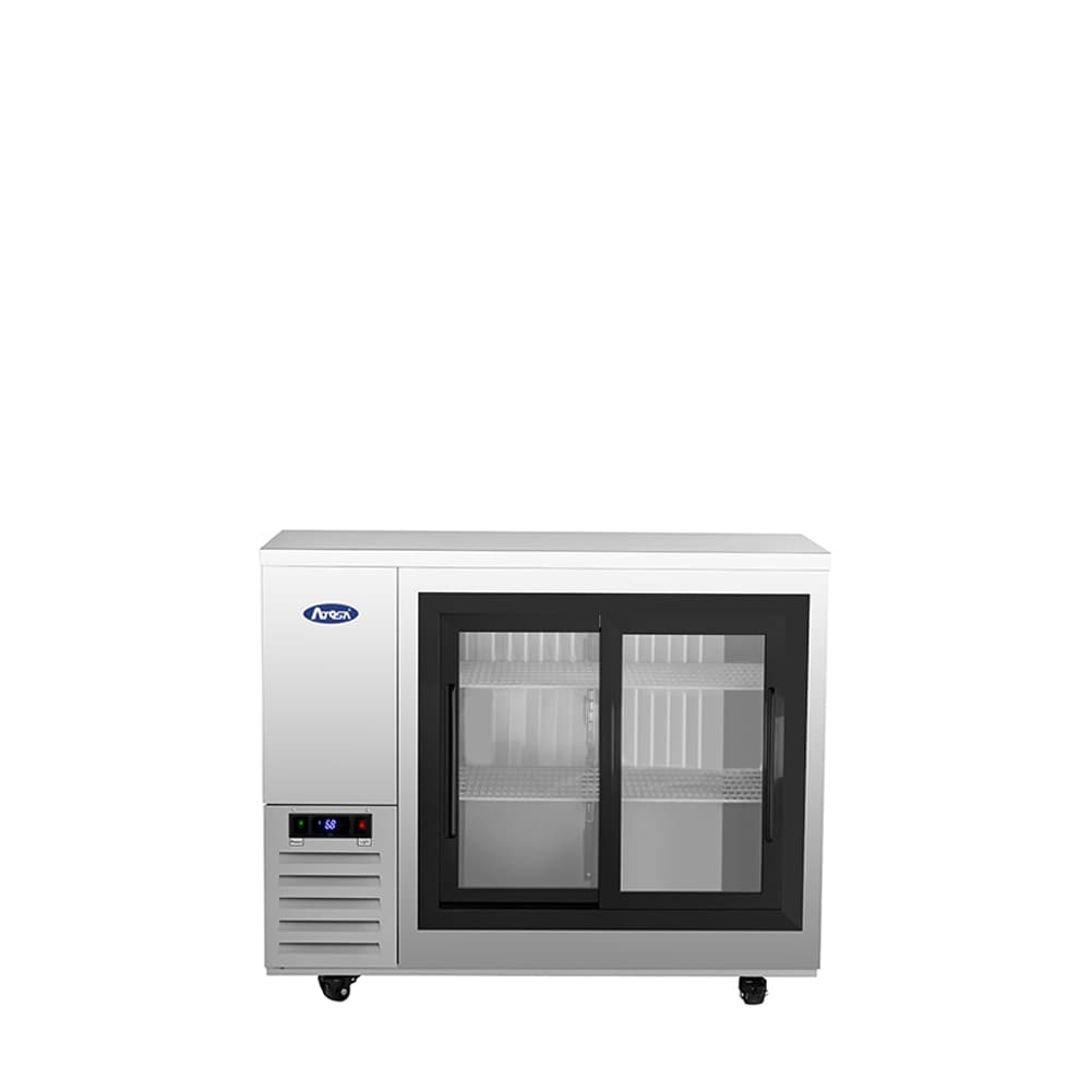 SBB48SGGRAUS1 – Refroidisseur d’arrière-bar de 48″ à faible profondeur avec portes vitrées coulissantes