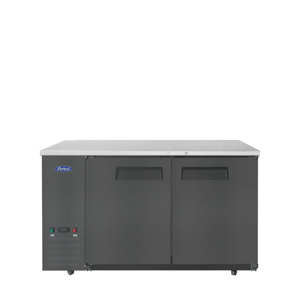 SBB59GRAUS2 — 59″ Black Shallow Depth Back Bar Cooler