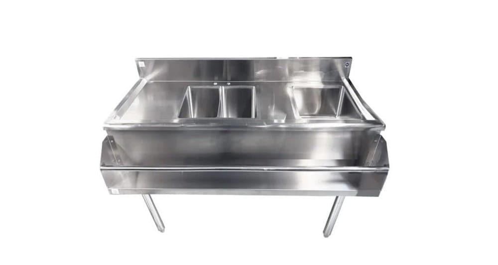 Cocktail Sink 48″, 2 Compartments