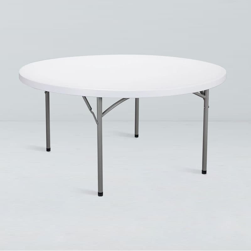 Plastic folding banquet table 60″ round (BTR-60-WH)