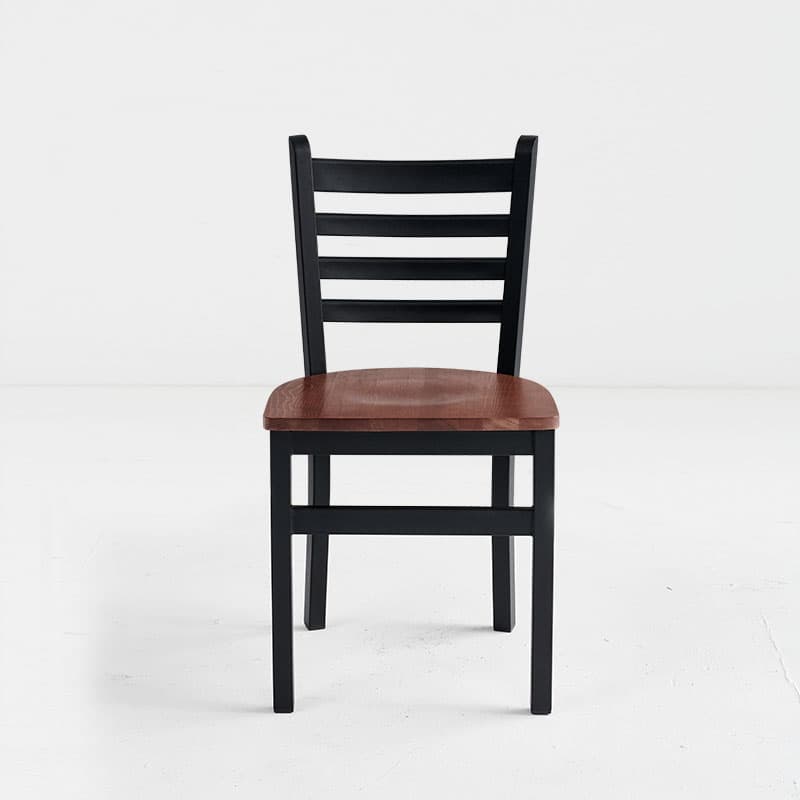 Chaise de restaurant à siège en bois (C-59-BL-WS-WN)