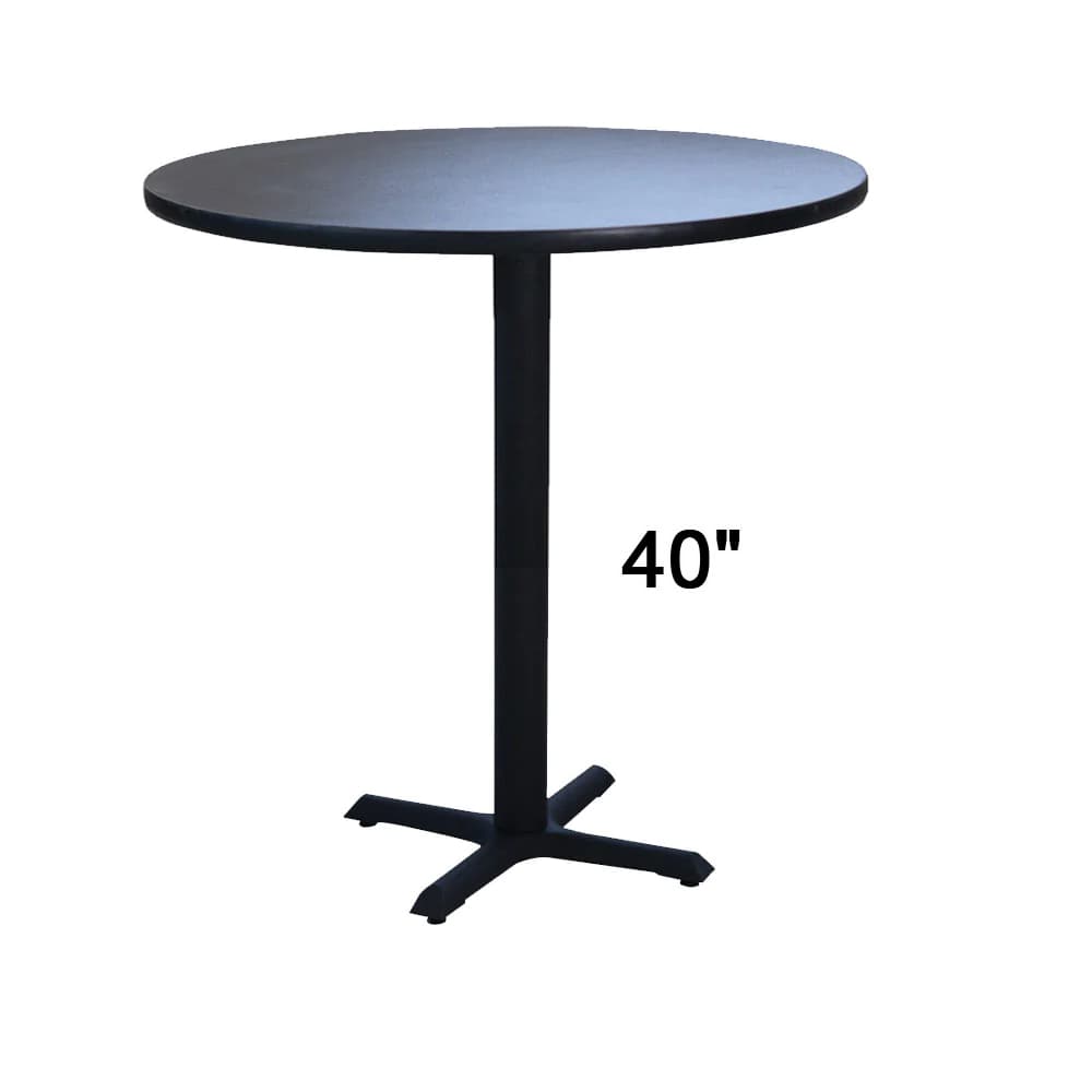 Table ronde hauteur bar à base en croix (RTXB-ROUND-40)