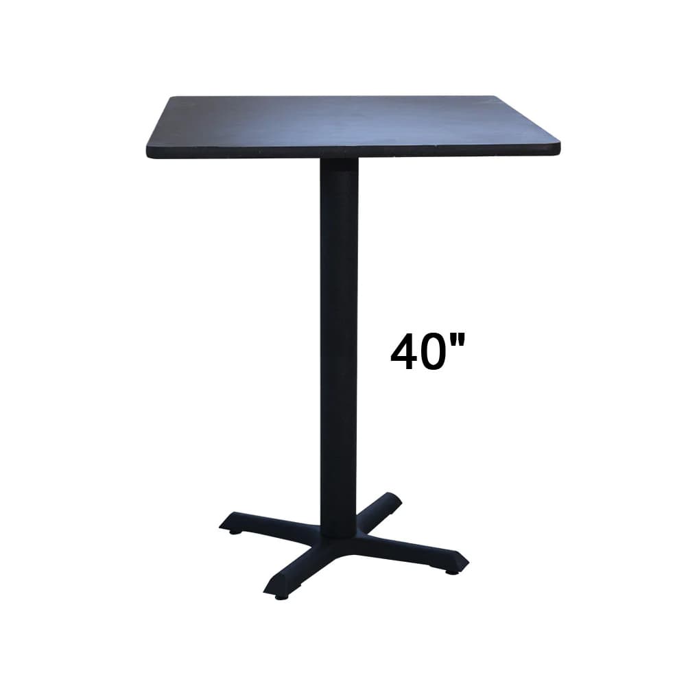 Square bar height table with cross base (RTXB-SQUARE-40)