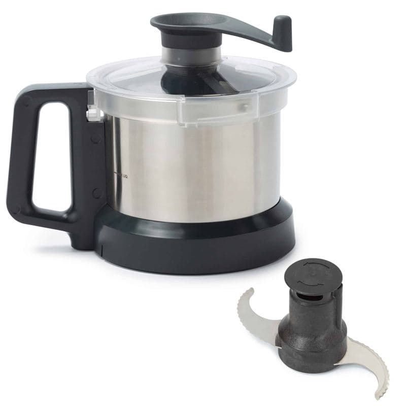 Dito Sama 650231 Trousse bol en acier inoxydable, rotor microdenté et couvercle-racloir pour cutter-mélangeur de 2,6 L
