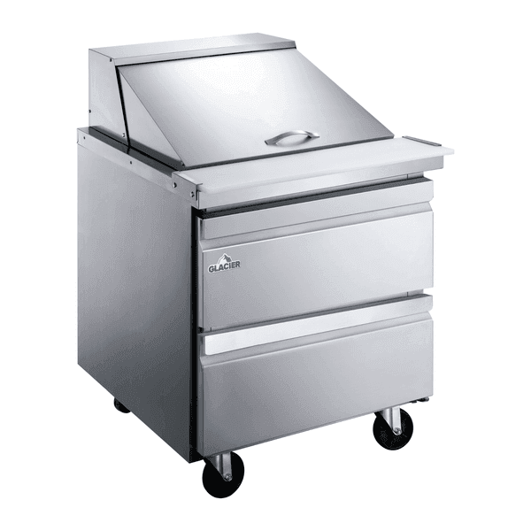 Glacier Table de préparation réfrigérée mega top de 29″ avec tiroirs