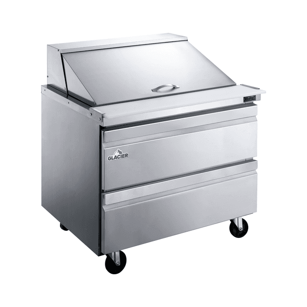 Glacier Table de préparation réfrigérée mega top de 36″ avec tiroirs