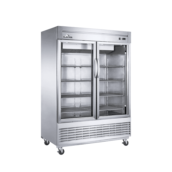 Glacier 55" Double Glass Door Freezer