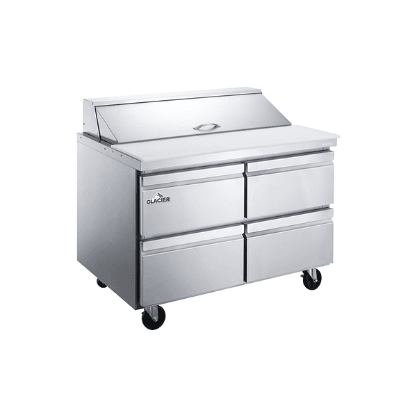 Glacier Table de préparation réfrigérée mega top de 60″ avec tiroirs