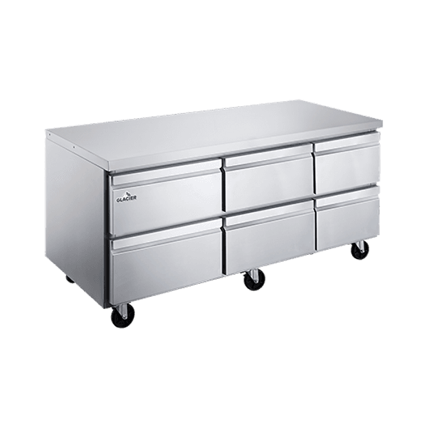 Glacier 72" Undercounter Refrigerator With Drawers