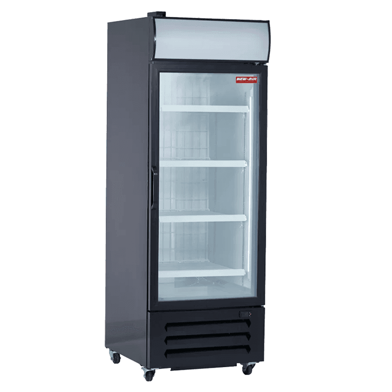 Congélateur avec enseigne à porte vitrée 27″