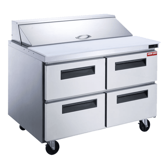 Salad and sandwich prep table 60″ – 4 drawers