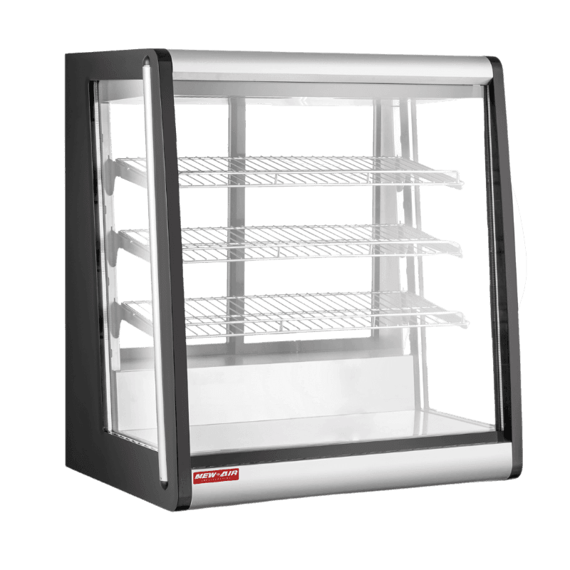 Square glass refrigerated countertop display 32″