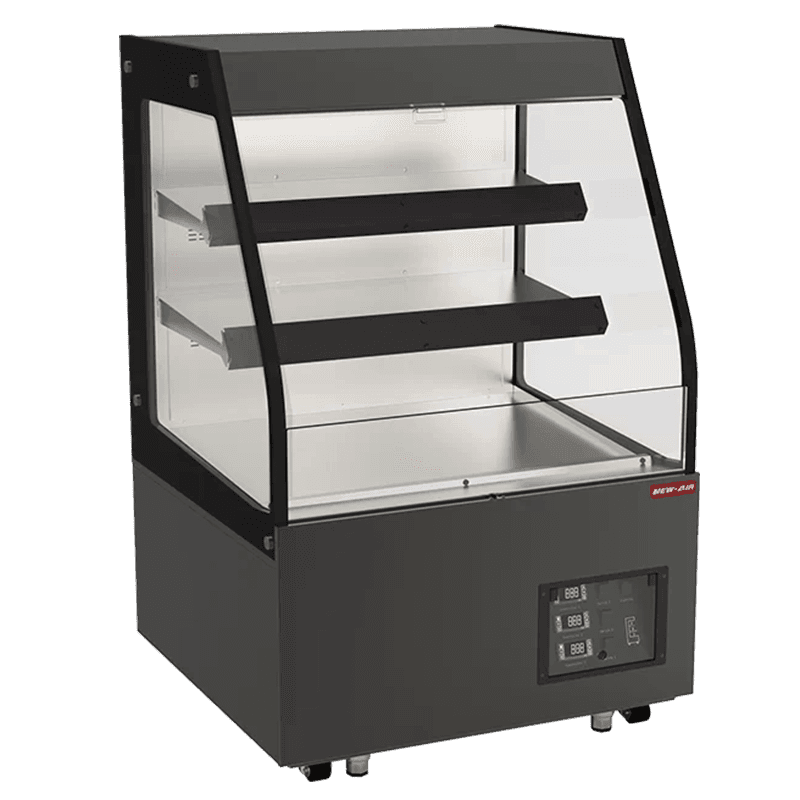 Présentoir ouvert chauffant mi-hauteur 36″