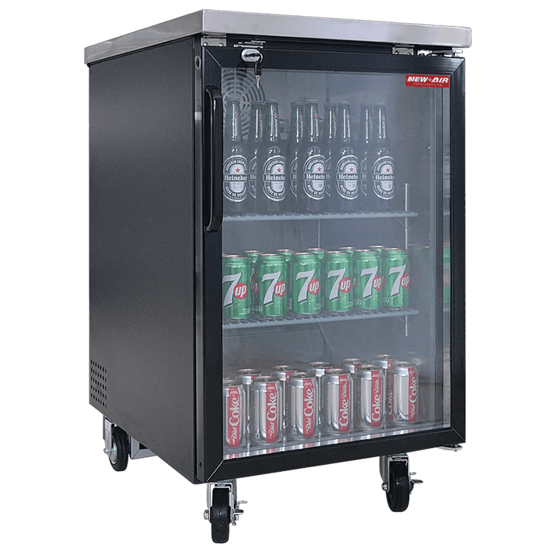 23″ glass door beer refrigerator