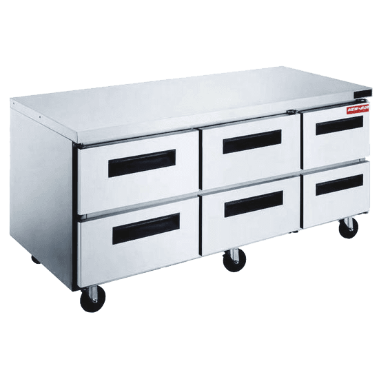 Undercounter refrigerator with drawers 72″