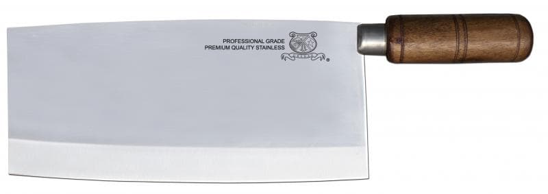Omcan 10557 8" Chinese Style Cleaver with Wooden Handle