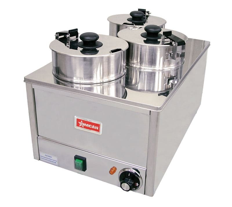 Omcan 11390 Triple Well Warmer with 3.8L per Container Capacity