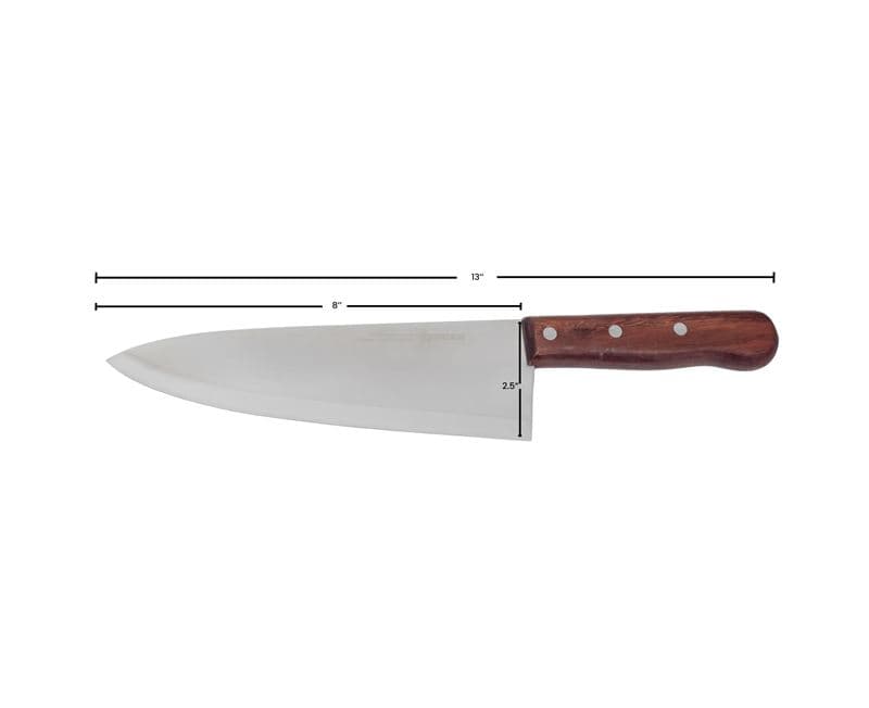 Omcan 11479 Couteau de chef moyen de 8″ avec poignée en bois