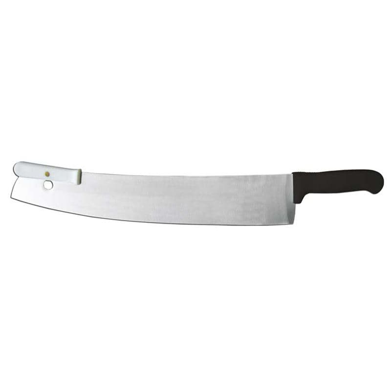 Omcan 11519 16" Pizza Knife with Black Double Handle