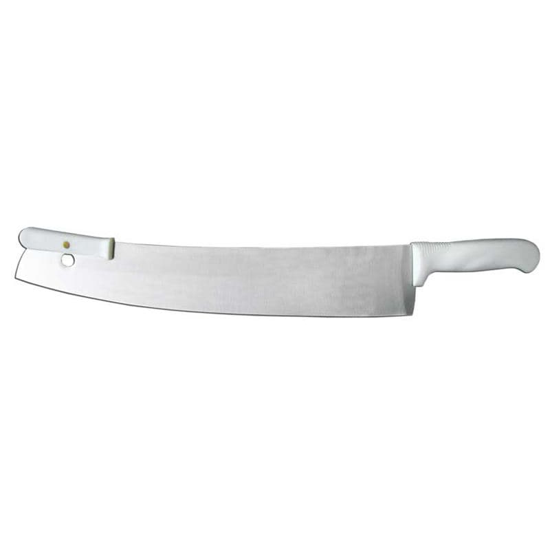Omcan 11520 16" Pizza Knife with White Double Handle