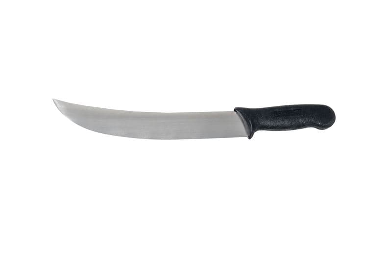 Omcan 11566 Couteau à steak de boucher courbé de 10″ (poignée noire)