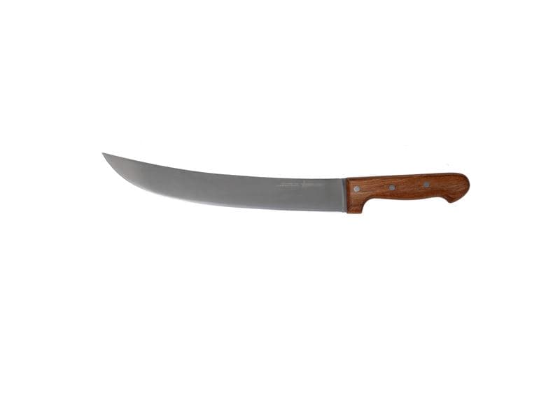 Omcan 11567 10″ Curved Steak Knife (Wood Handle)