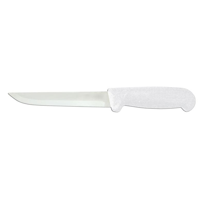 Omcan 11717 Couteau à désosser à lame droite de 6″ avec poignée blanche en polypropylène