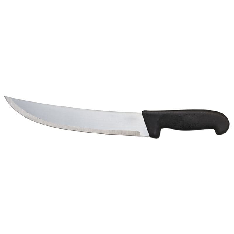 Omcan 12198 10" Steak Knife with Black Polypropylene Handle