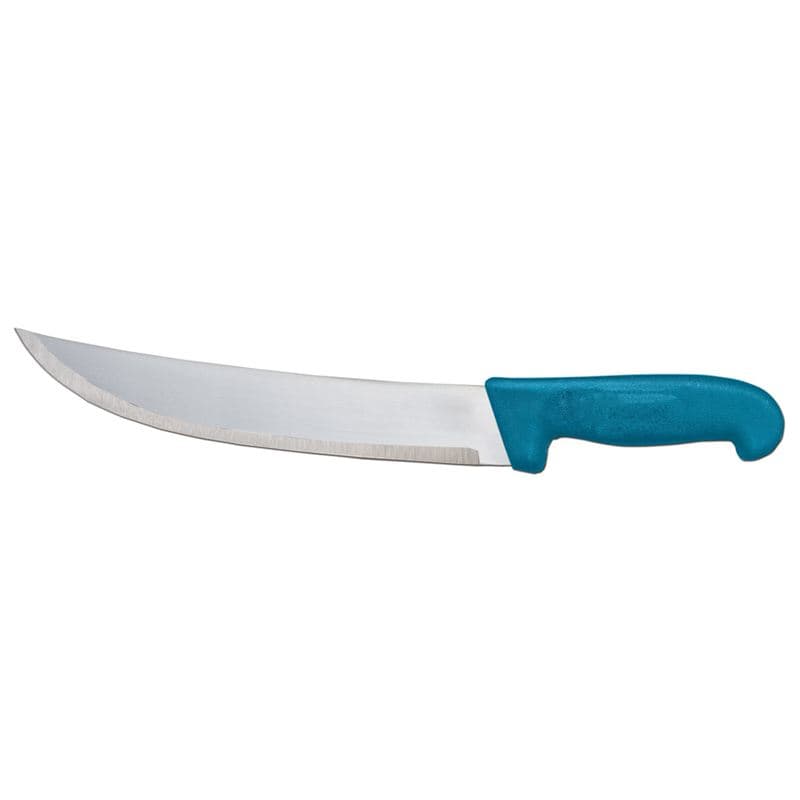 Omcan 12211 10" Steak Knife with Blue Polypropylene Handle