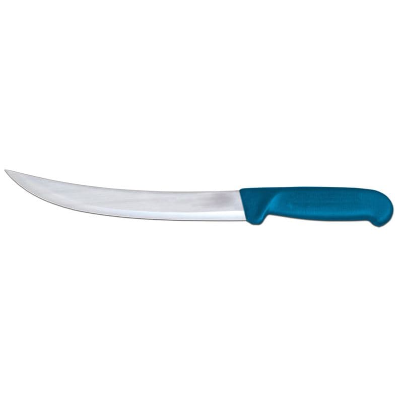 Omcan 12344 Couteau à dépecer de 10″ avec poignée bleue en polypropylène