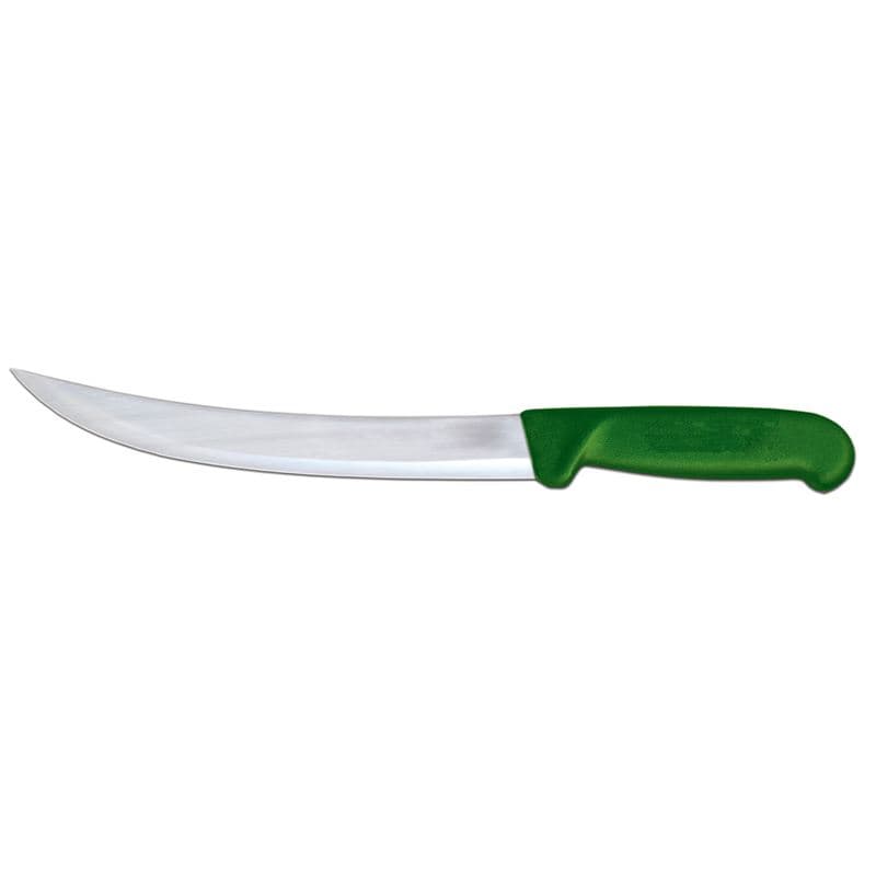 Omcan 12347 10" Breaking Knife with Green Polypropylene Handle