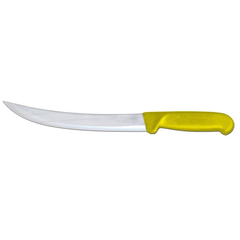 Omcan 12354 10" Breaking Knife with Yellow Polypropylene Handle