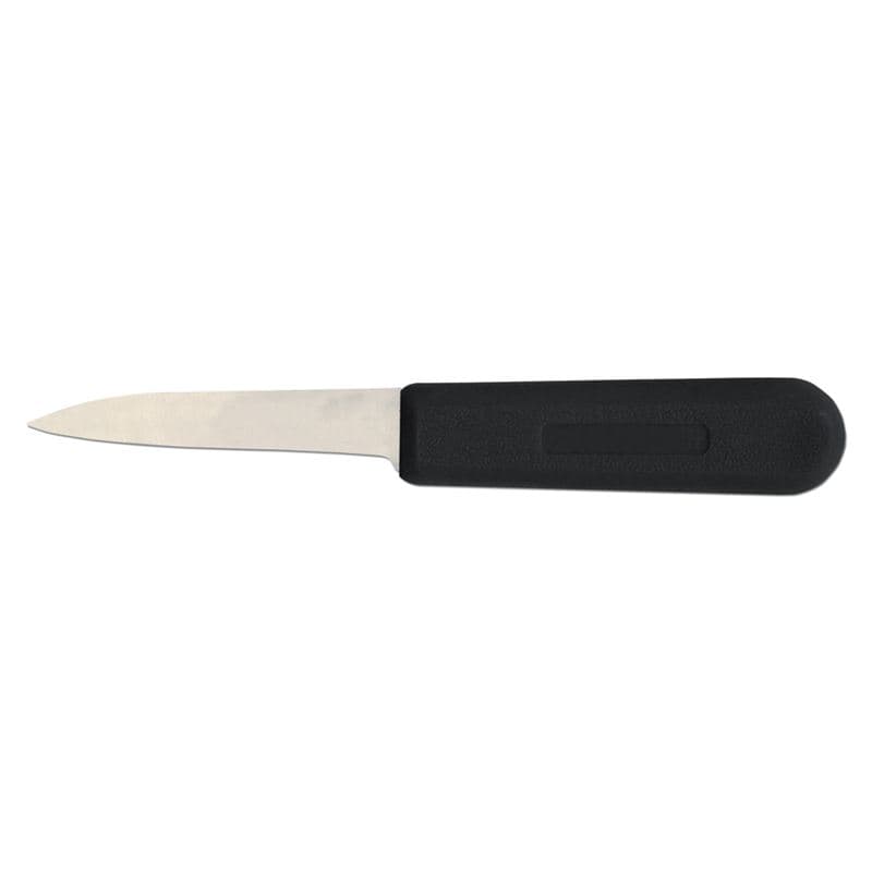 Omcan 12406 Couteau d’office de style hôtelier de 3 1/4″ avec poignée noire en polypropylène