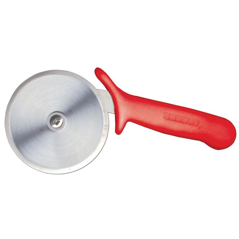 Omcan 12813 4" R-Style Pizza Cutter with Red Handle