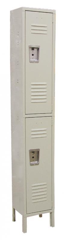 Omcan 13126 2 Tier, 1 Bank Steel Locker – Beige