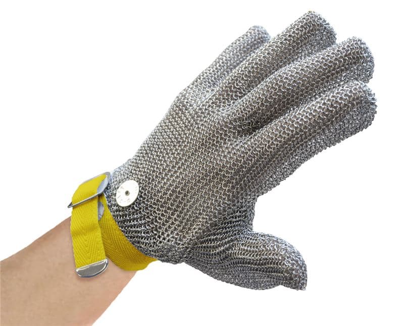 Omcan 13562 Extra Extra Small Mesh Glove with Yellow Wrist Strap