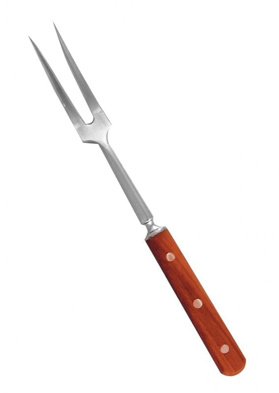 Omcan 14145 12.5″ Heavy-duty Kitchen Fork with Short Wooden Handle