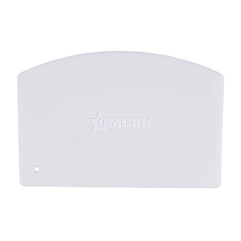 Omcan 14204 5-1/2" x 3-3/4" Plastic Dough Scraper, White - Pack of 12