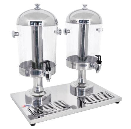 Omcan 19479 Distributeur de jus double refroidi à la glace, 2 x 8 pintes
