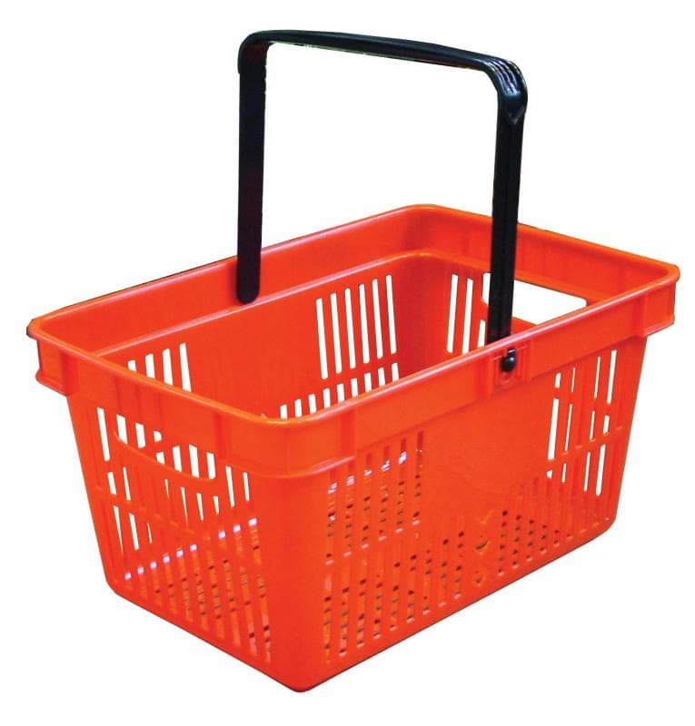 Omcan 21183 Panier d’épicerie rouge en plastique