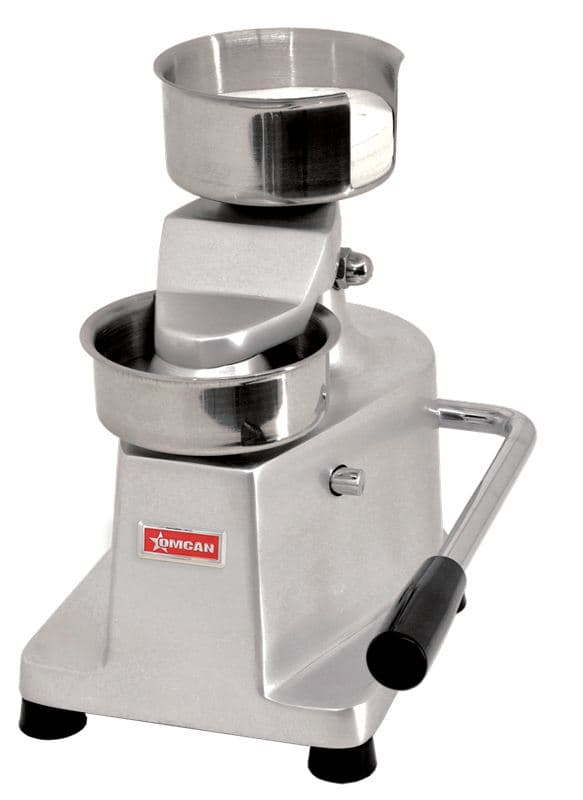 Omcan 21572 Presse à galettes verticale de 4″ de diamètre avec porte-papier arrière
