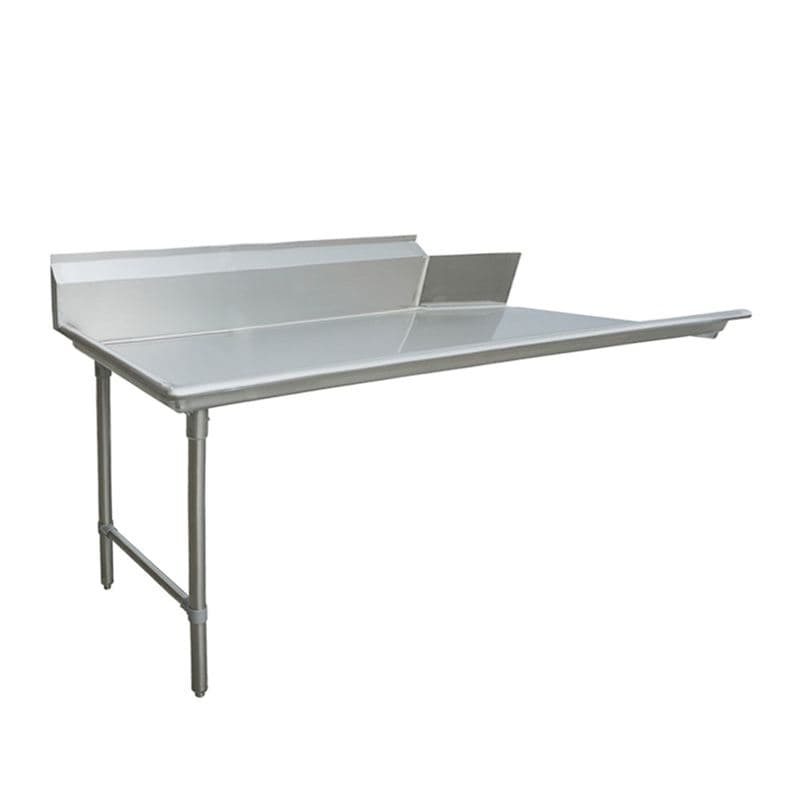 Omcan 28478 60" 18 Gauge 304 Stainless Steel Clean Dish Table – Left Side