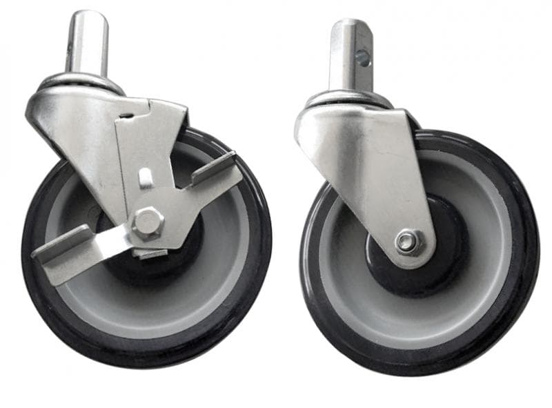 Omcan 28637 Wheels with Brakes for Pan and Lug Racks